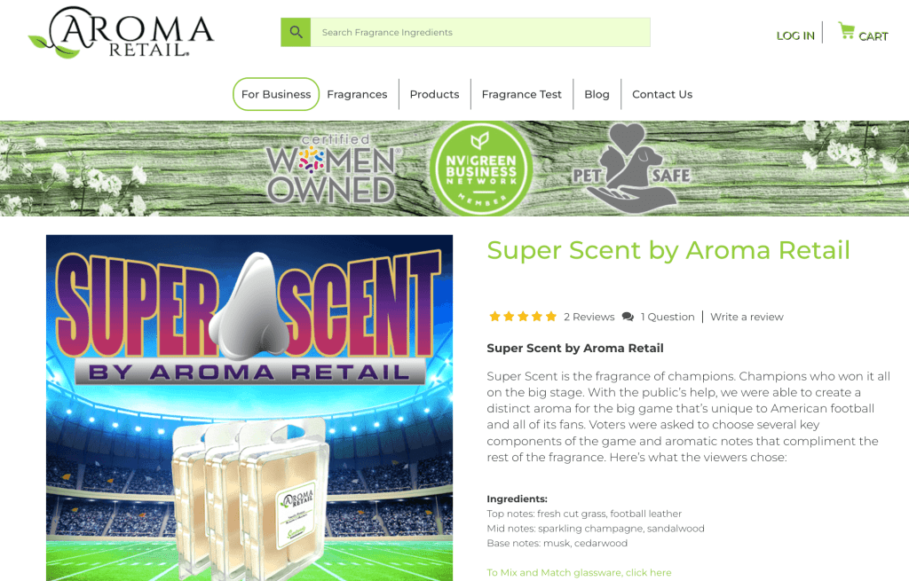 aroma candle for superbowl - digital pr study