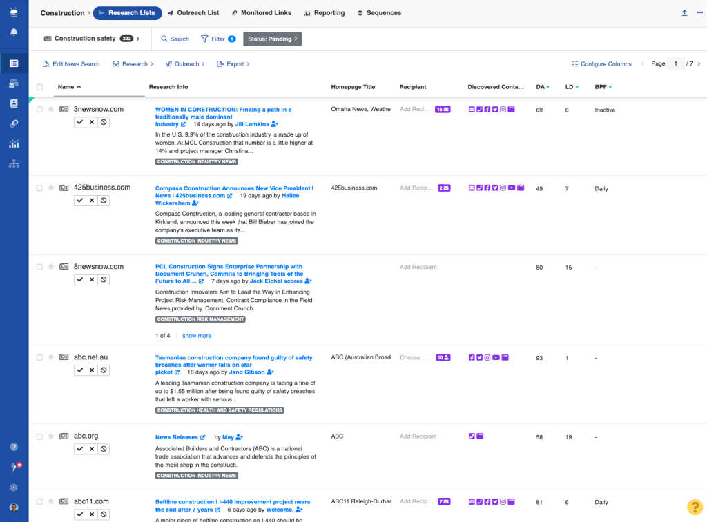 buzzstream list