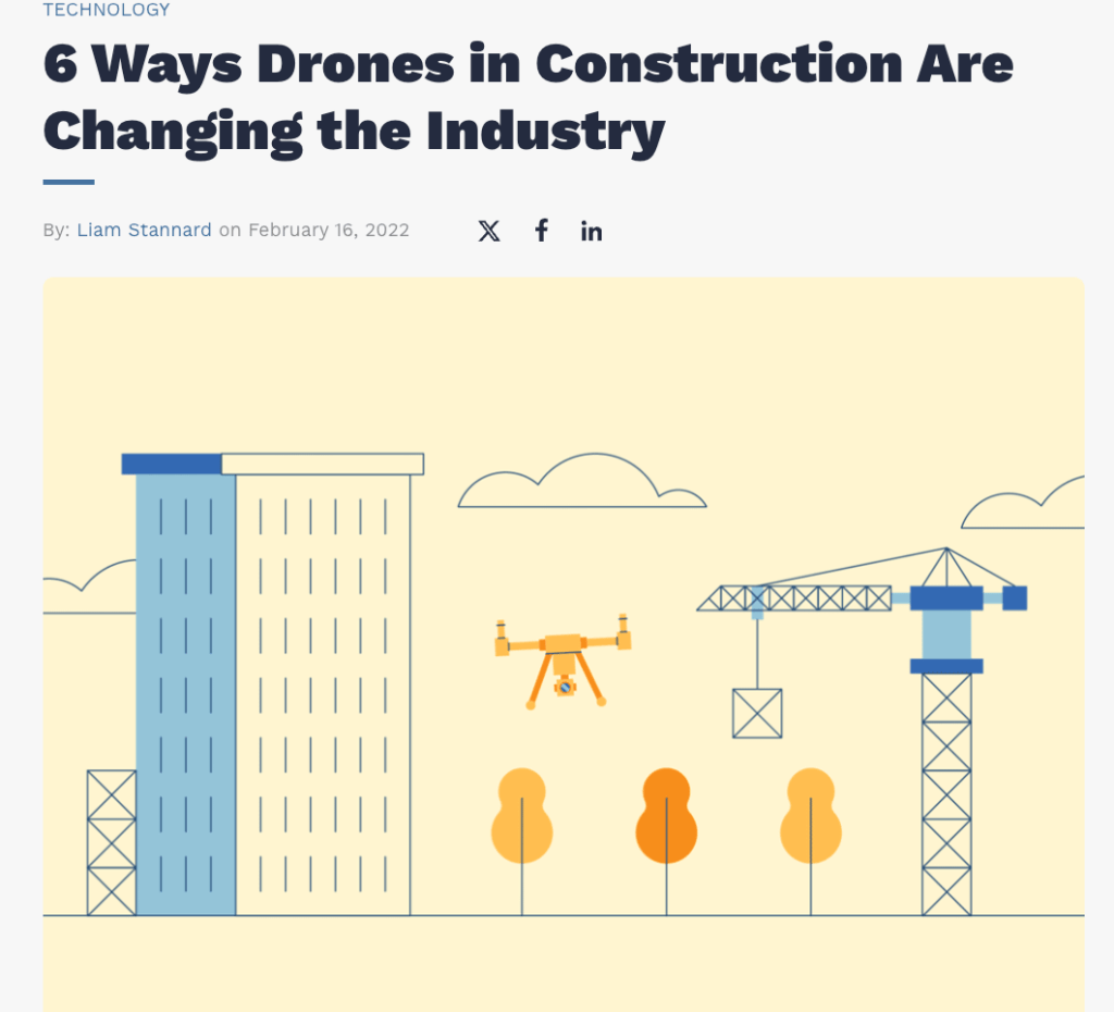 drones in construction digital pr campaign 