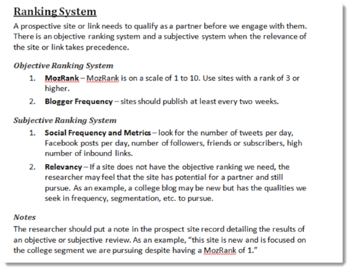 Ranking System