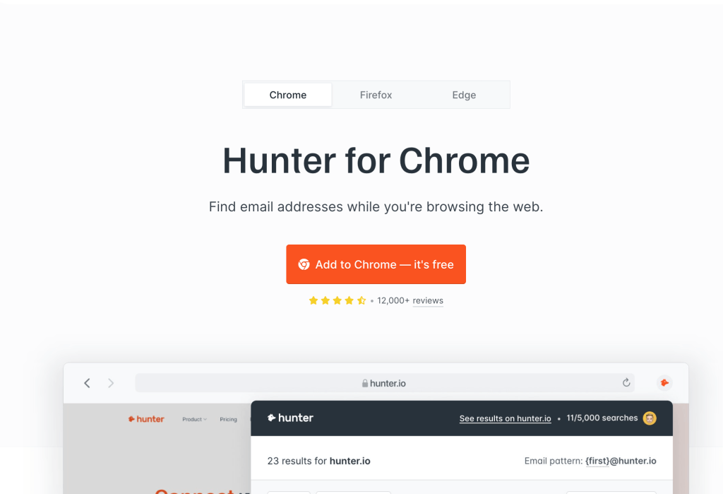 hunter for chrome