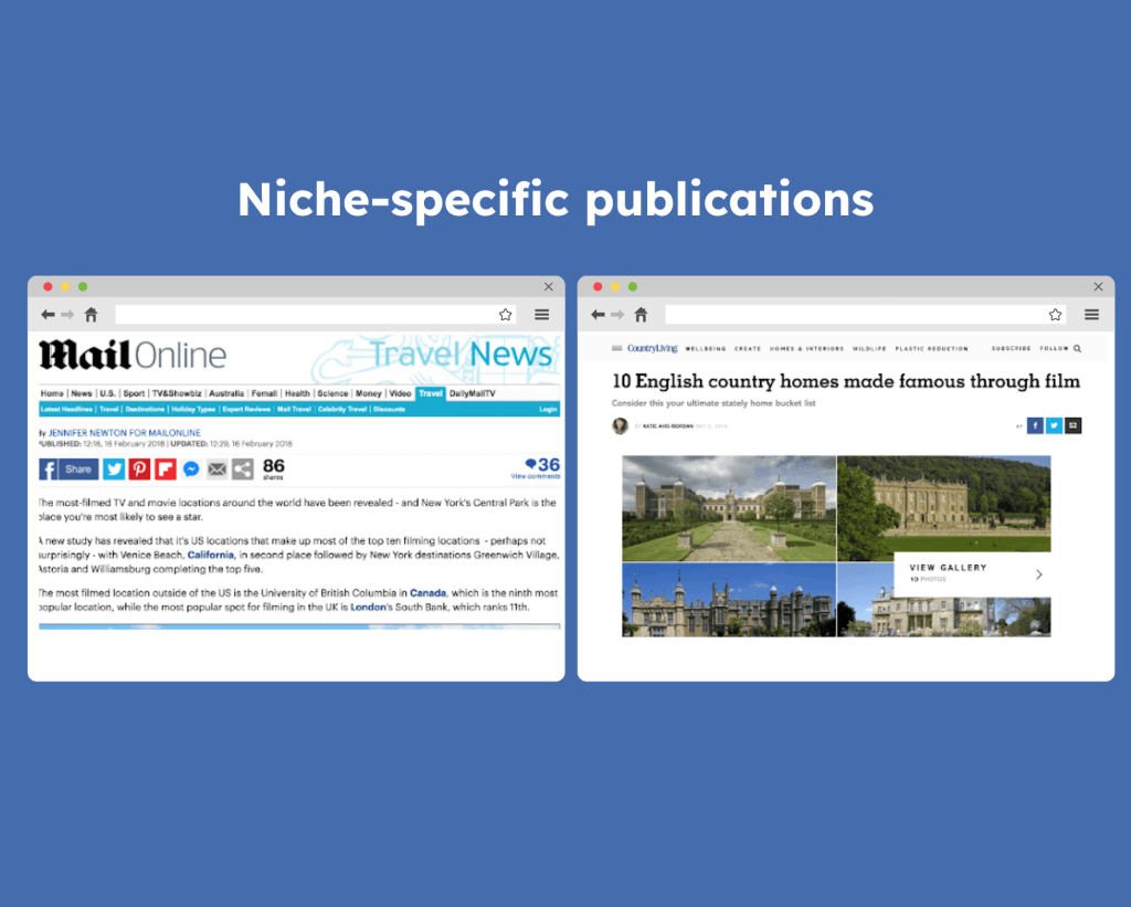 niche-specific publications