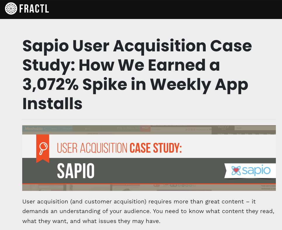 sapio digital pr campaign