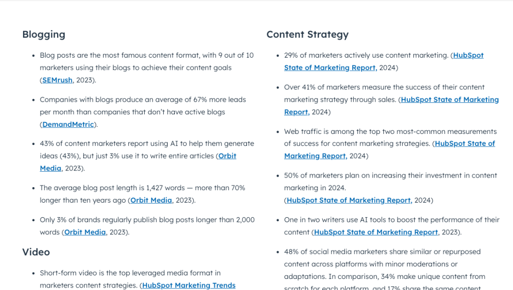 stats post from hubspot